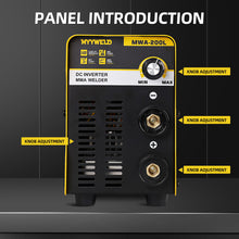 Load image into Gallery viewer, Mini Welder Machine Portable Upward LCD Display MWA-200L ARC Welding Machine,110V MMA Welder machine with Hot Start, Arc force, Anti-Stick MYYWELD