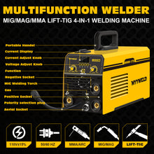 Load image into Gallery viewer, MYYWELD MWM-175 Gas/Gasless MIG/MMA/TIG 4 in 1 IGBT inverter welding machine 110V for home and commercial use