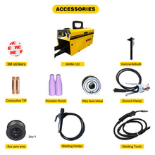 Load image into Gallery viewer, MYYWELD Mig welder, 120A 110V MIG Welding Gasless MIG/Stick Welder 2 in 1 Flux Core Wire Welding Machine No Gas IGBT Inverter