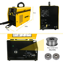 Load image into Gallery viewer, MYYWELD Mig Welder, 110/220V Dual voltage Flux MIG/Solid Wire/Stick MMA/Lift TIG 4 in 1 Welding machine 130D, Gas/Gasless Digital panel, Flux Core Wire Automatic Feed IGBT Inverter