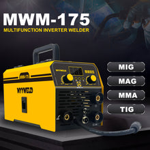 Load image into Gallery viewer, MYYWELD MWM-175 Gas/Gasless MIG/MMA/TIG 4 in 1 IGBT inverter welding machine 110V for home and commercial use
