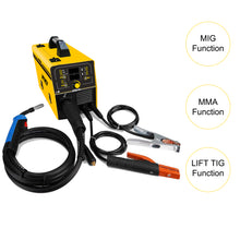 Load image into Gallery viewer, MIG Welder ，MYYWELD Welding Machine 160A 3 in 1 MMA/MIG/LIFT TIG Welder Machine with IGBT Inverter，Flux Core Welder Gas/Gasless Welding Wire Dia. 0.8-1.0 mm 2lbs Welding Wire Stick Welder 220V
