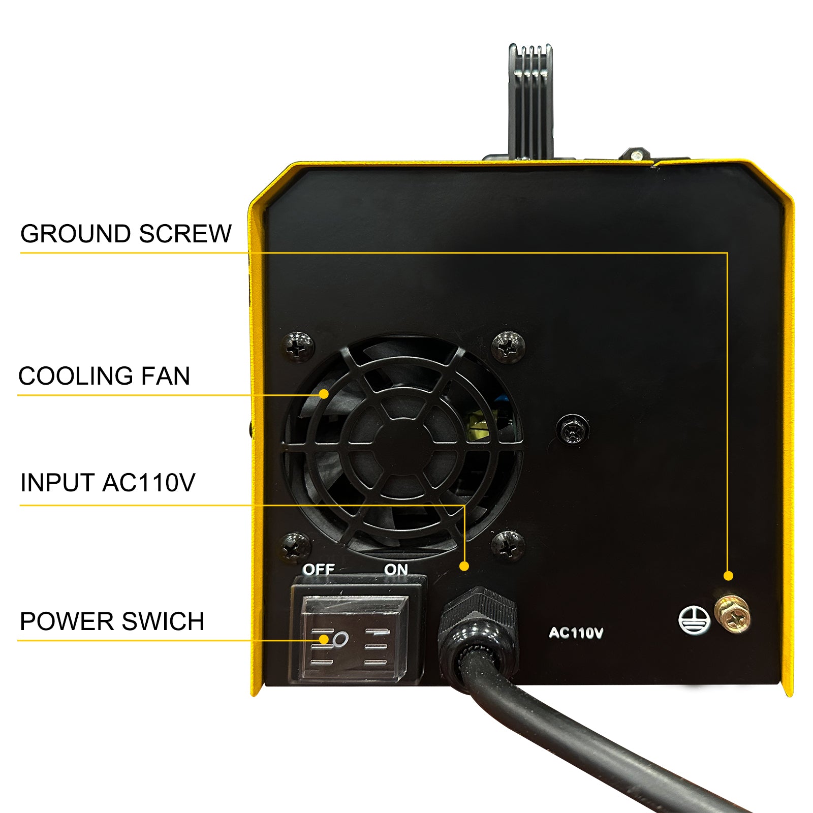 Soldador Mig, MYYWELD 140 MIG/Stick/Lift TIG 3 en 1 soldador 110 V sin gas  fundente núcleo máquina de soldadura de alambre sin inversor IGBT de gas