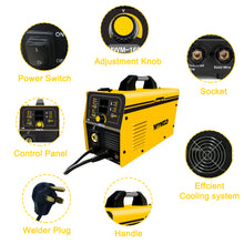 Load image into Gallery viewer, MIG Welder ，MYYWELD Welding Machine 160A 3 in 1 MMA/MIG/LIFT TIG Welder Machine with IGBT Inverter，Flux Core Welder Gas/Gasless Welding Wire Dia. 0.8-1.0 mm 2lbs Welding Wire Stick Welder 220V
